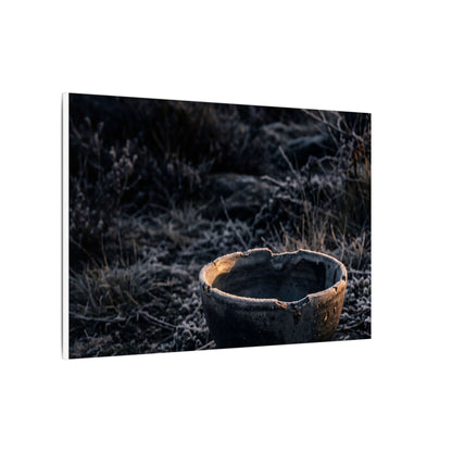 Kanso Ceramic Bowl Canvas Art - Dark Japandi Dark Texture