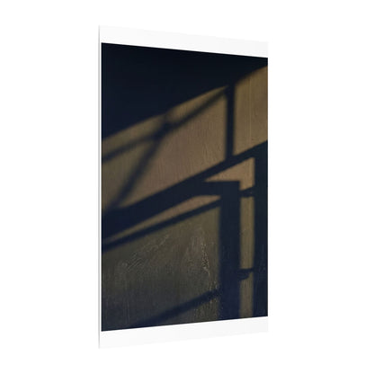 Sophisticated Shadow Play Canvas Art - Moody Minimal Dark Japandi