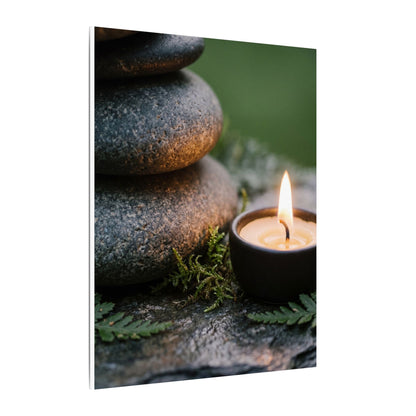 Warm River Stones Canvas Art - Japanese Pattern Japandi