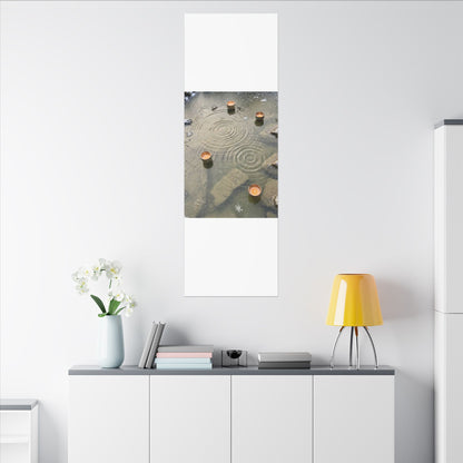 Water Ripple Canvas Art | Winter Japandi Japanese Pattern Art