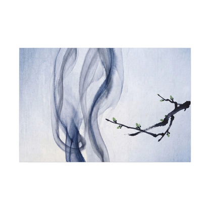 Incense Smoke Spring Canvas Art | Zen Tranquil Design