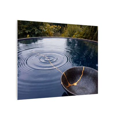Kintsugi Water Ripple in Overcast | Broken Beauty Canvas Art
