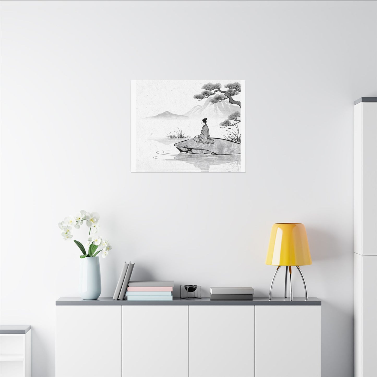 Meditation Harmonious Zen Ukiyo-e Canvas Art