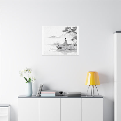 Meditation Harmonious Zen Ukiyo-e Canvas Art