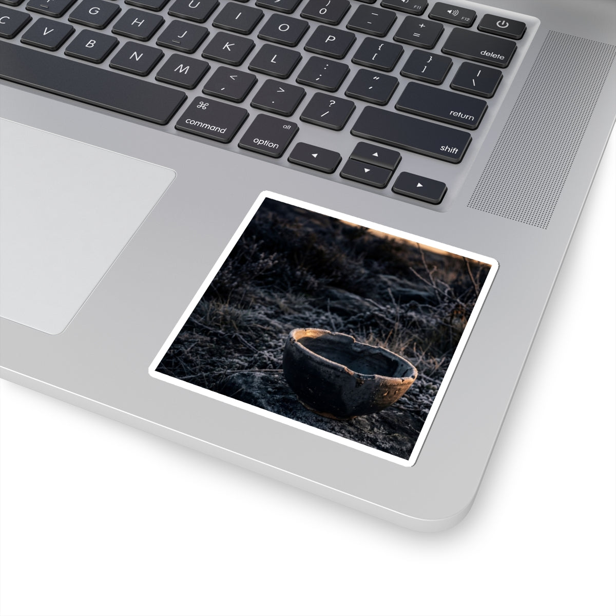 Kanso Ceramic Bowl Sticker - Dark Japandi Dark Texture
