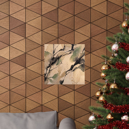 Shadow Play Winter Wall Art Print | Japandi Cozy Design