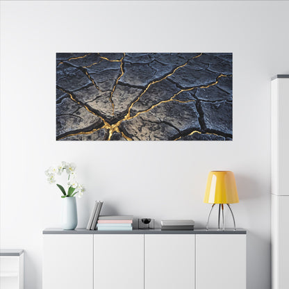 Cracked Earth Broken Beauty Canvas Art | Artful Kintsugi Art