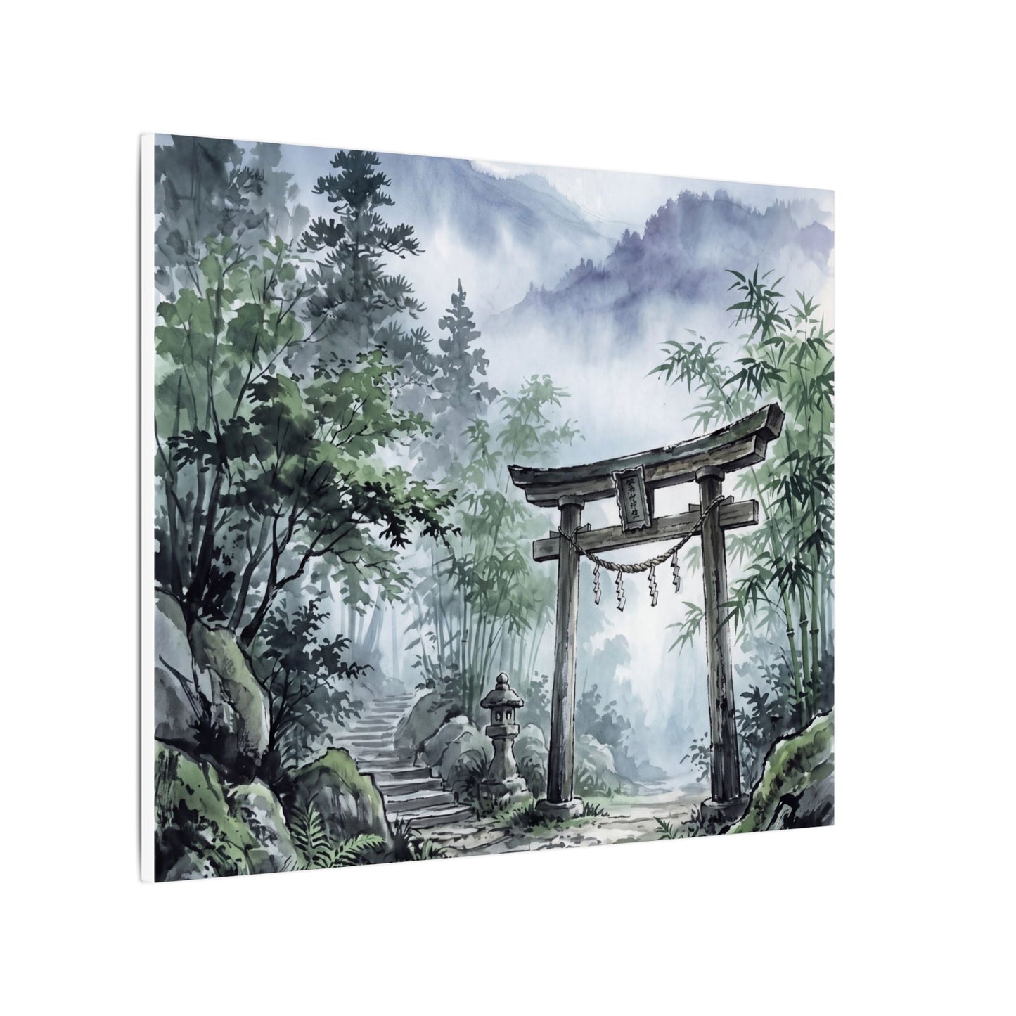 Moonlight Torii Gate Canvas Art - Zen Fukinsei