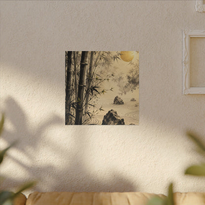 Peaceful Bamboo Grove Canvas Art - Karesansui Zen