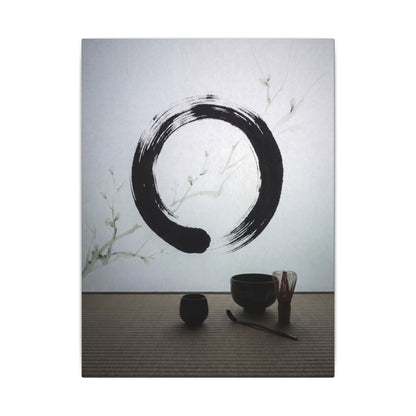 Tea Ceremony Enso Canvas Art | Peaceful Zen Art