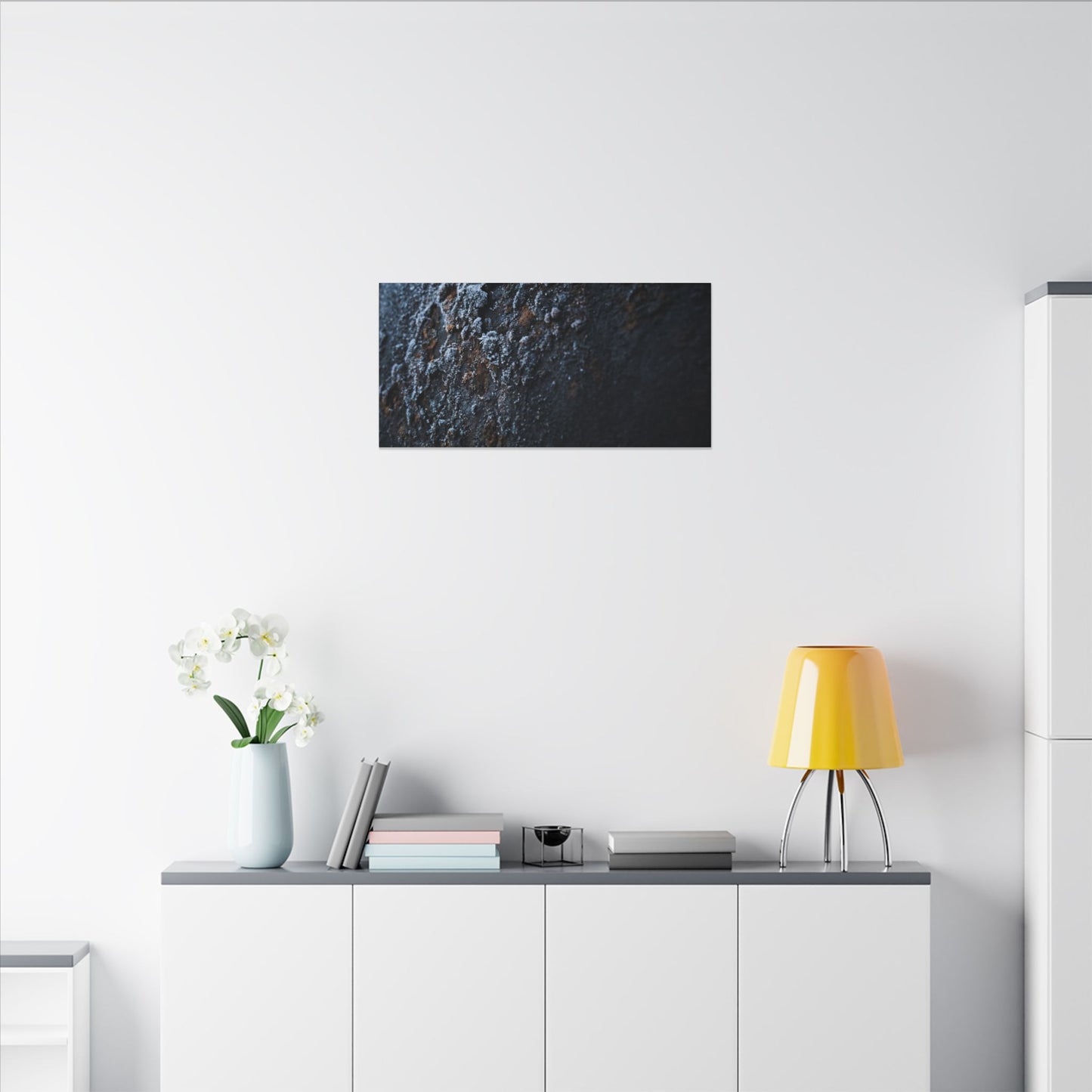 Rust Patina Canvas Art | Winter Dark Japandi Shadow Zen Art