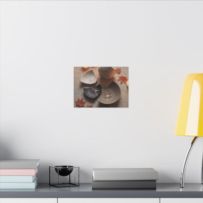 Candlelight Broken Pottery Canvas Art - Japandi Ma