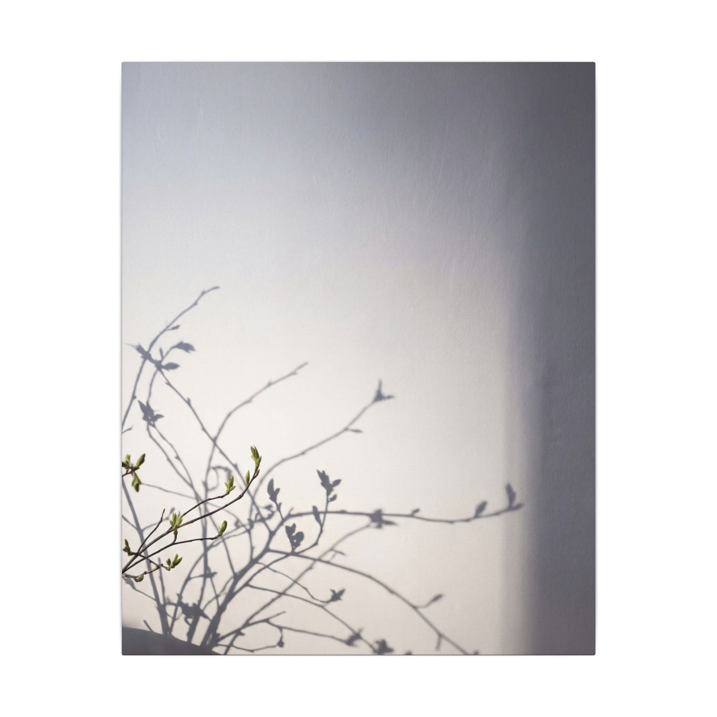 Japandi Shadow Play in Dawn | Japanese Pattern Canvas Art