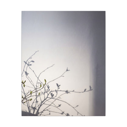Japandi Shadow Play in Dawn | Japanese Pattern Canvas Art