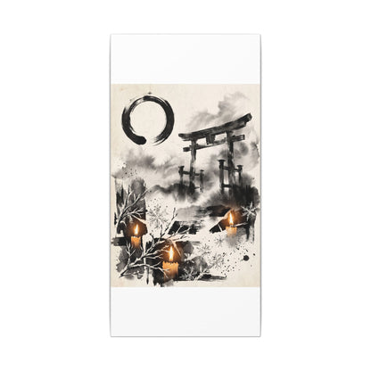 Candlelight Torii Gate Canvas Art - Zen Datsuzoku
