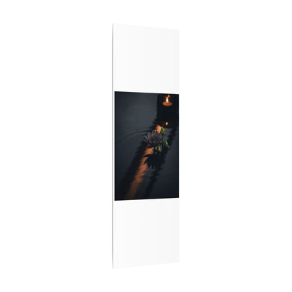 Seijaku Lotus Flower Canvas Art - Dark Japandi Shadow Zen
