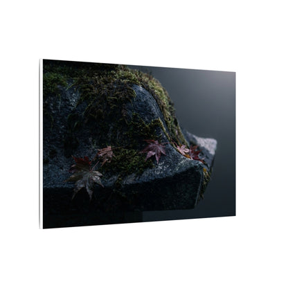 Stone Lantern Moody Minimal Canvas Art | Sophisticated Dark Japandi Art
