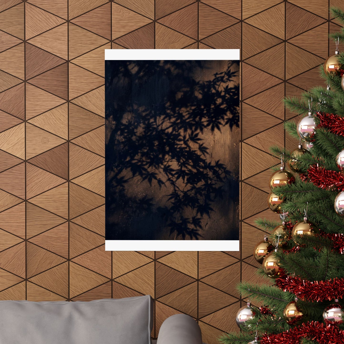 Shadow Play Shadow Zen Wall Art Print | Atmospheric Dark Japandi Art