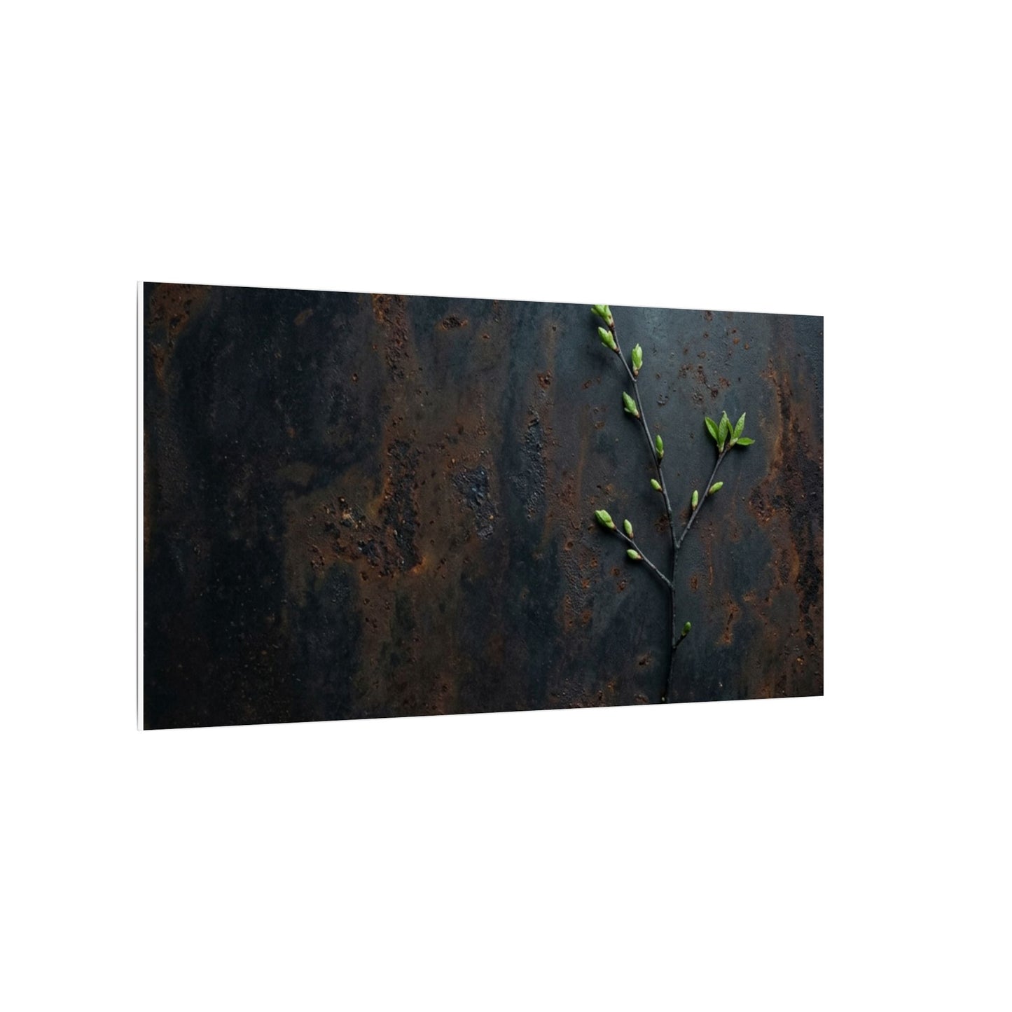 Rust Patina Moody Minimal Canvas Art | Moody Dark Japandi Art