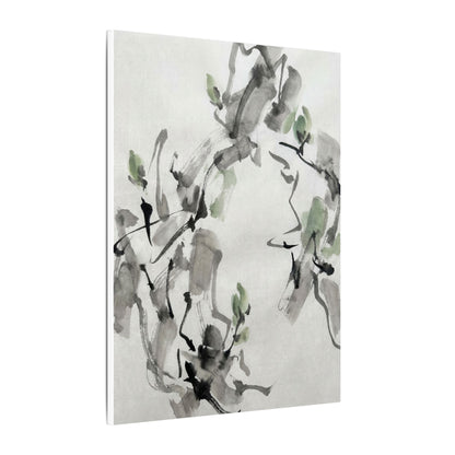 Zen Ink Brushstroke in Overcast | Sumi E Canvas Art