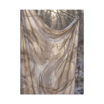 Ma Silk Drape Canvas Art - Japandi Japanese Pattern