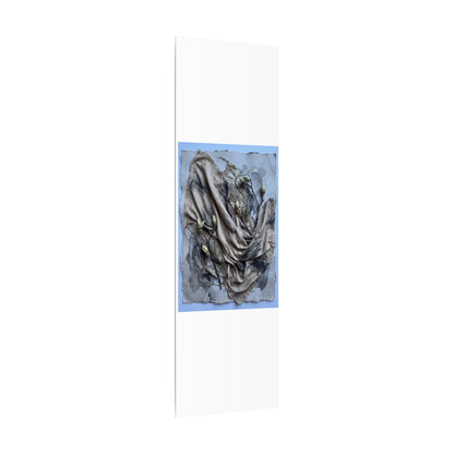 Japandi Silk Drape in Moonlight | Texture Canvas Art