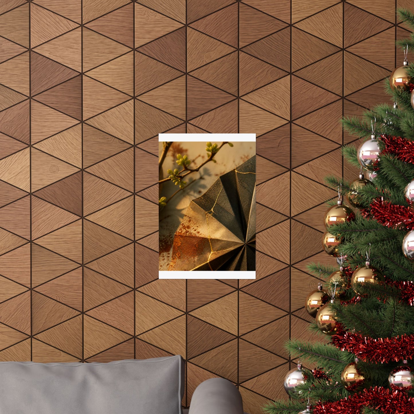 Artful Paper Fold Wall Art Print - Broken Beauty Kintsugi