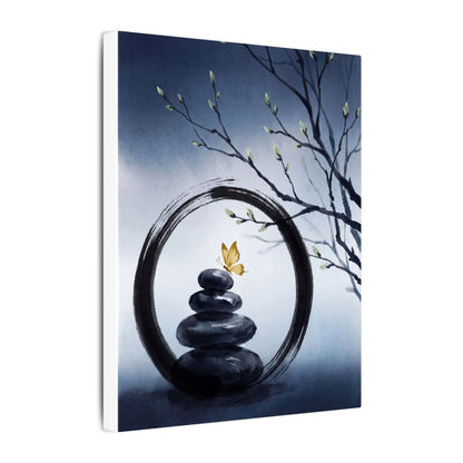 River Stones Spring Canvas Art | Zen Peaceful Design