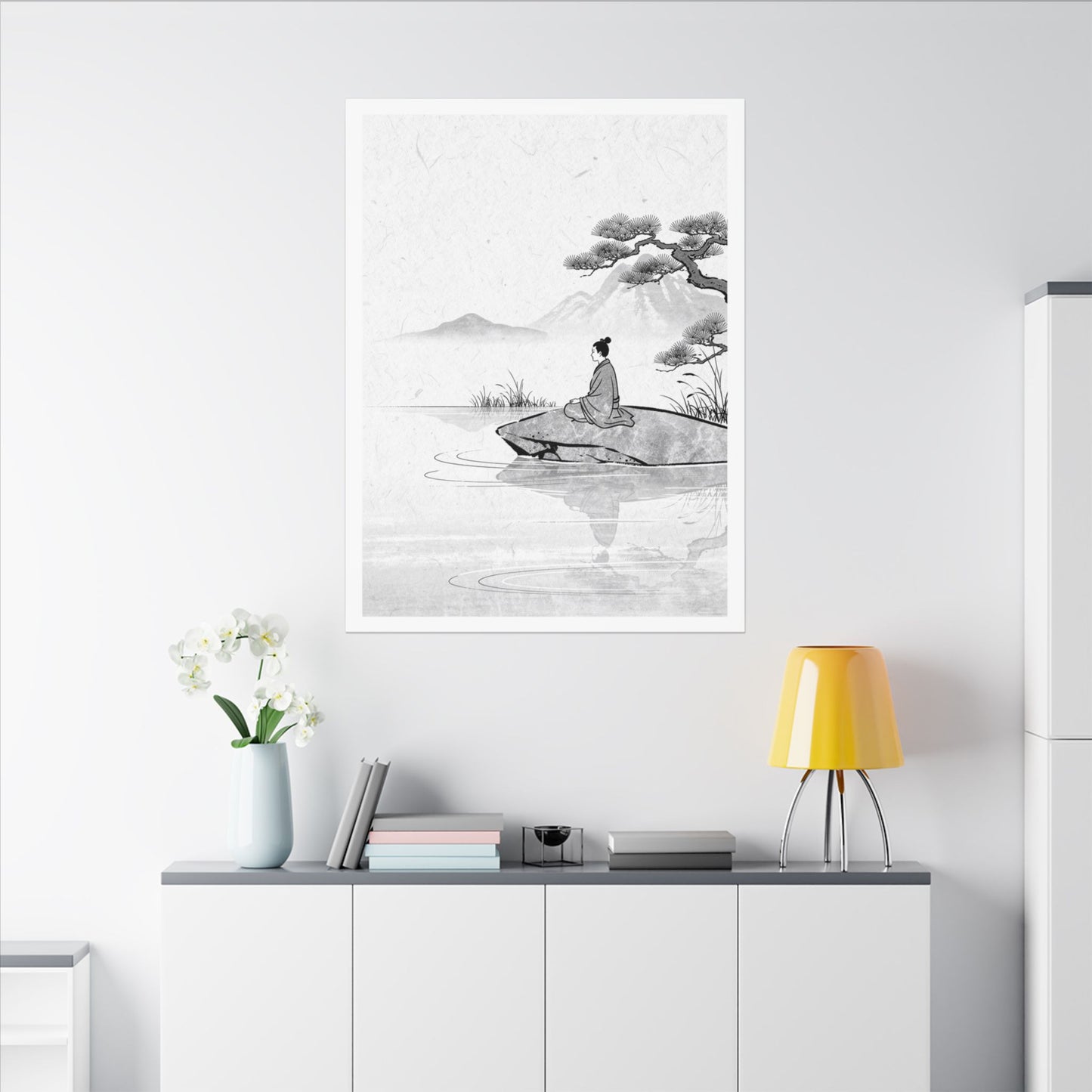 Meditation Harmonious Zen Ukiyo-e Canvas Art