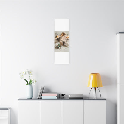 Paper Fold Spring Canvas Art | Japandi Earthy Design