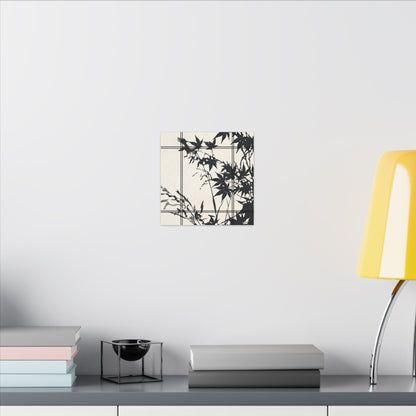 Shoji Screen Canvas Art | Summer Japandi Minimal Line Art