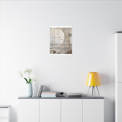 Winter Shoji Screen Japanese Pattern Canvas Art | Elegant Decor