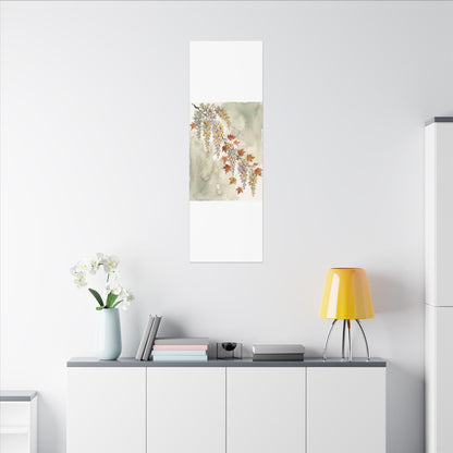 Ma Wisteria Canvas Art - Japandi Watercolor