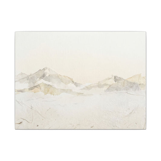 Mountain Mist Winter Canvas Art | Japandi Warm Design Art Print