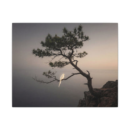 Dawn Pine Tree Canvas Art - Dark Japandi Datsuzoku