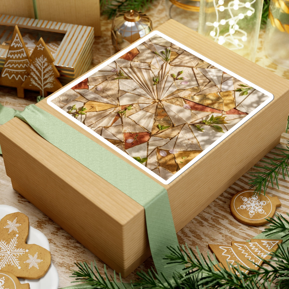 Dappled Paper Fold Sticker - Kintsugi Mono No Aware Art Print