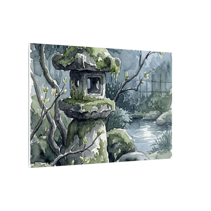 Moonlight Stone Lantern Canvas Art - Japandi Seijaku