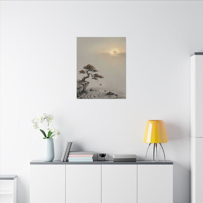 Pine Tree Canvas Art | Autumn Zen Karesansui Art