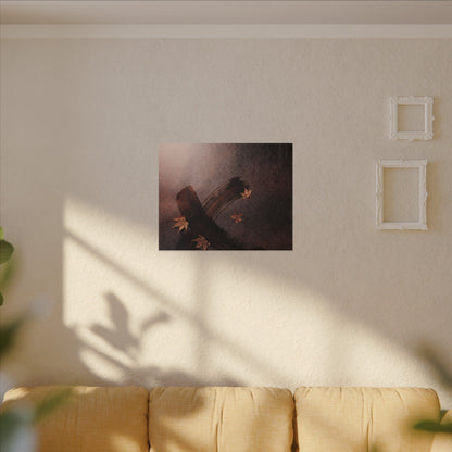 Moody Ink Brushstroke Canvas Art - Moody Minimal Dark Japandi
