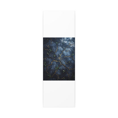 Cracked Earth Spring Canvas Art | Kintsugi Healing Design