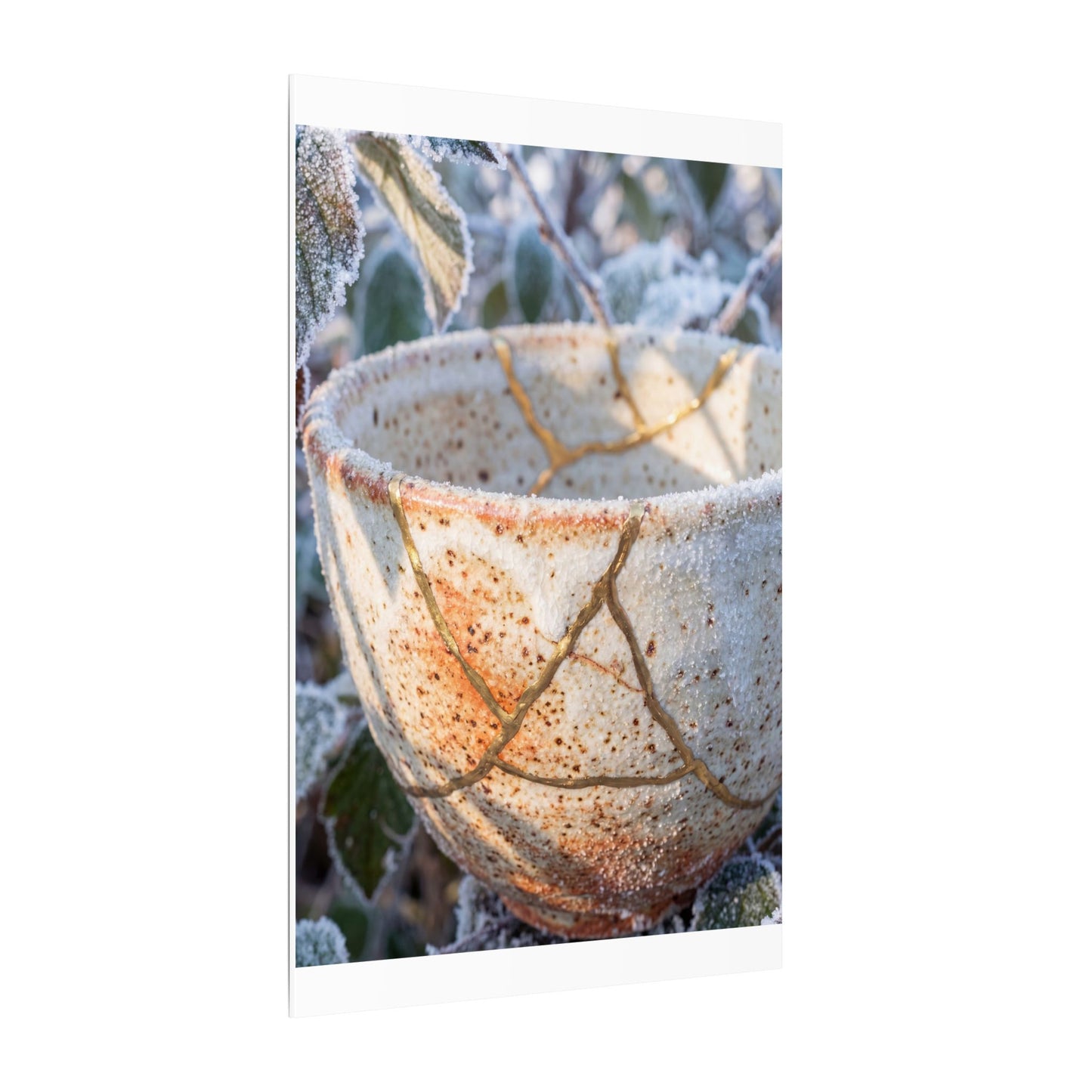 Resilient Ceramic Bowl Canvas Art - Gold Vein Kintsugi