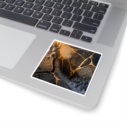 Cracked Earth Sticker | Winter Kintsugi Gold Repair Art