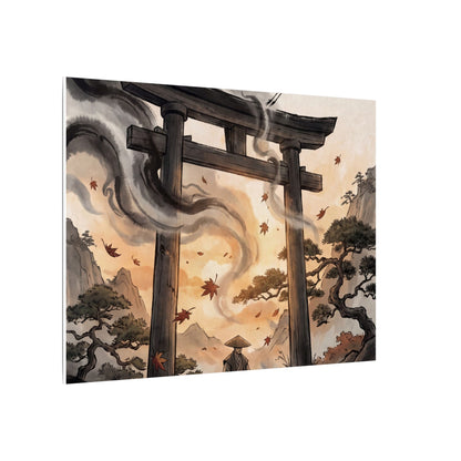 Torii Gate Ukiyo E Inspired Canvas Art | Serene Zen Art