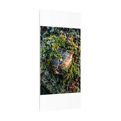 Artful Moss Close Up Canvas Art - Gold Repair Kintsugi