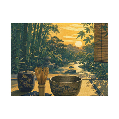 Ma Tea Ceremony Canvas Art - Zen Ukiyo E Inspired
