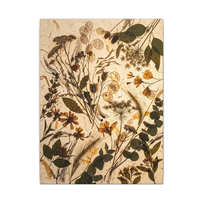 Dried Flowers Summer Canvas Art | Japandi Neutral Design