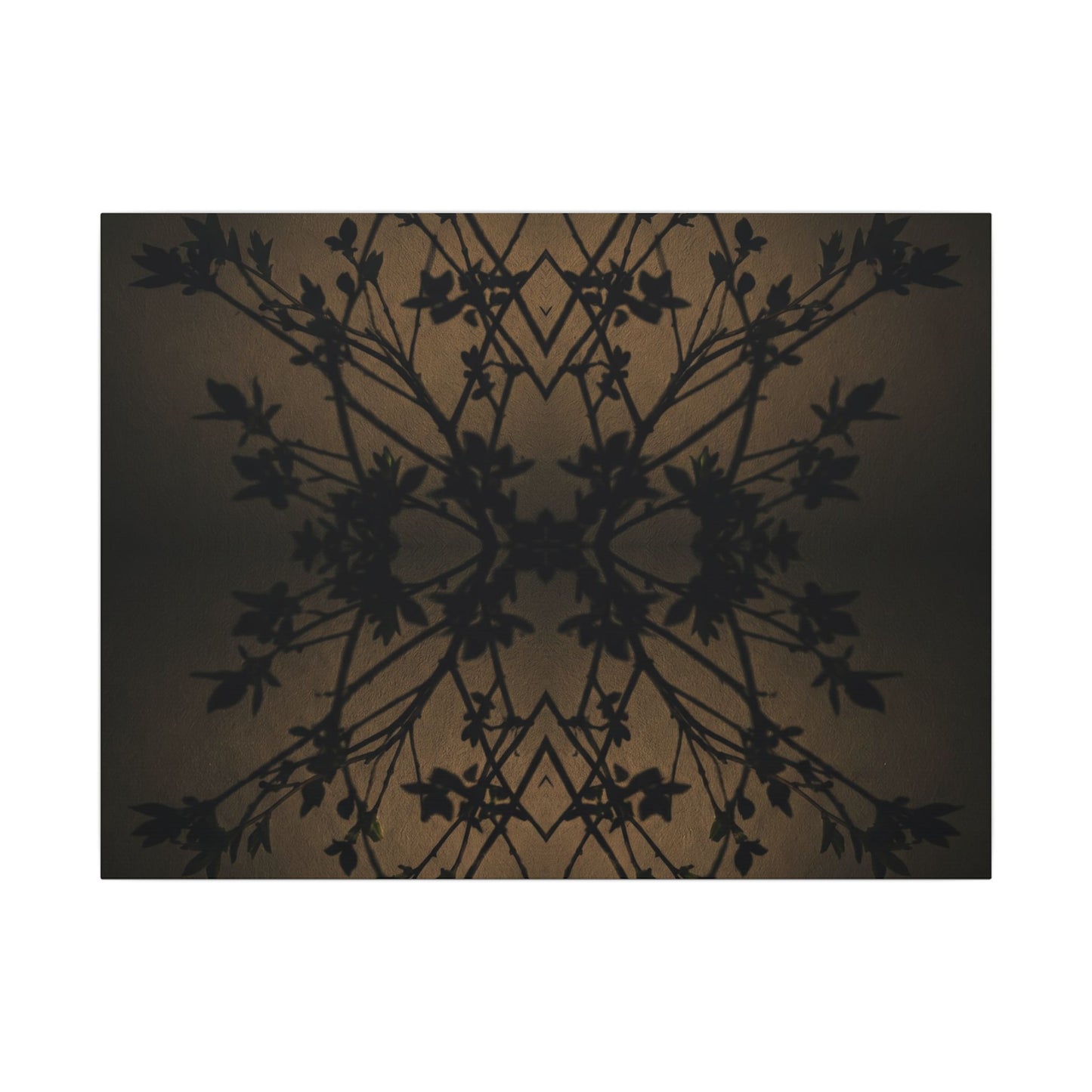 Golden Hour Shadow Play Canvas Art - Dark Japandi Seijaku