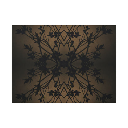 Golden Hour Shadow Play Canvas Art - Dark Japandi Seijaku