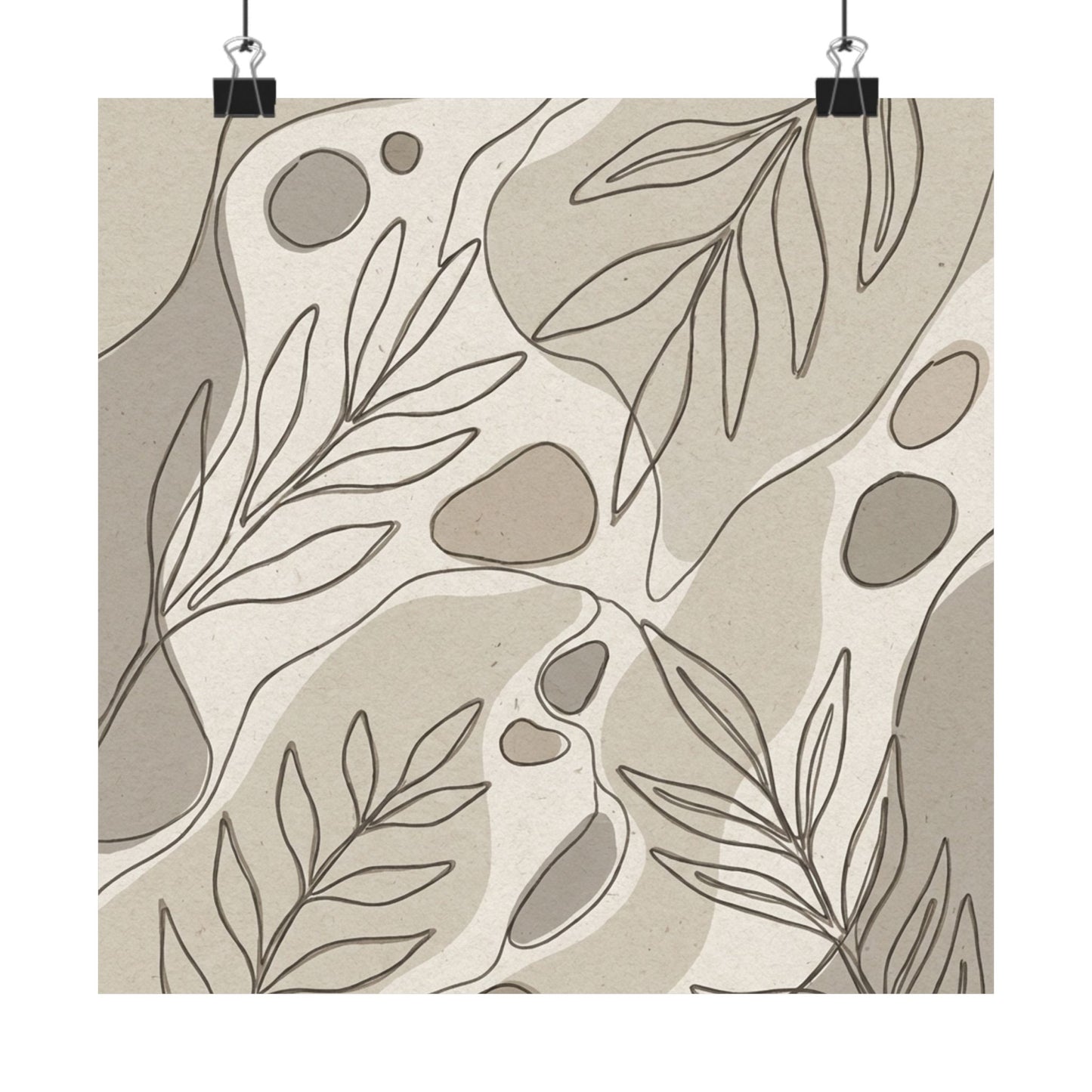 Japandi Minimal Line Wall Art Print Art Print