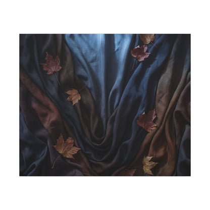 Silk Drape Canvas Art | Autumn Dark Japandi Moody Minimal Art